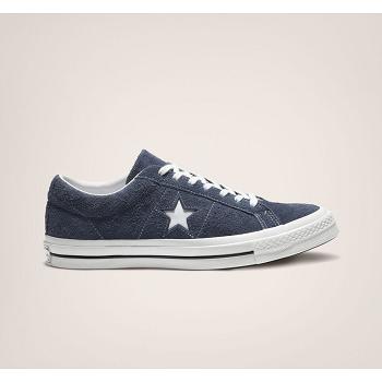 Converse One Star Vintage Suede Tmavomodre - Panske Nízké Tenisky